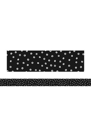 Black and White Dots - Large Border (Pack of 12)