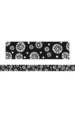 Black & White Fans - Large Border (Pack of 12)