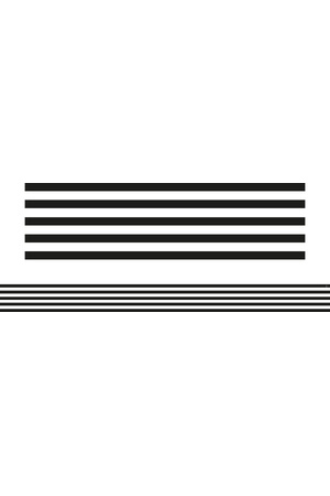Black & White Thin Stripes - Large Border (Pack of 12)