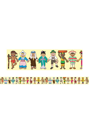 International Kids in Costume Large Self-Adhesive Repositional Border