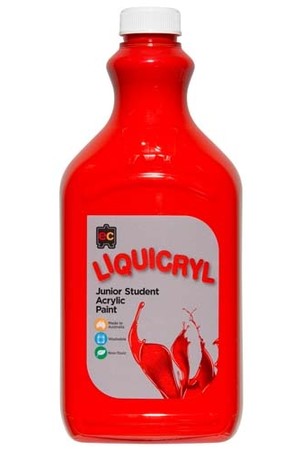 Liquicryl Junior Acrylic Paint 2L - Brilliant Red