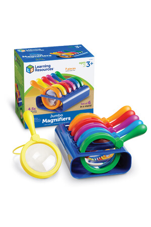Primary Science™ Jumbo Magnifiers with Stand - Set of 6