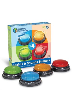 Lights & Sounds Answer Buzzers - Set of 4