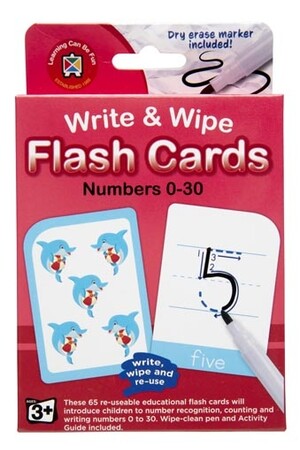 Write & Wipe Flash Cards - Numbers 0 to 30