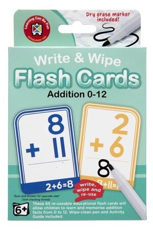 Write & Wipe Flash Cards - Addition