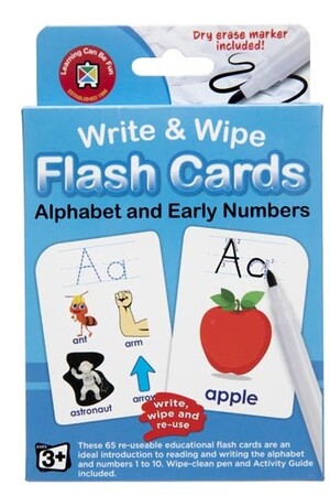 Write & Wipe Flash Cards - Alphabet and Early Numbers