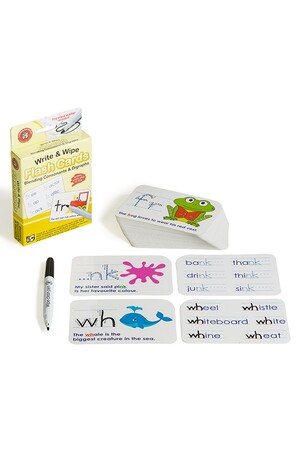 Write & Wipe Flash Cards - Blending Consonants and Digraphs