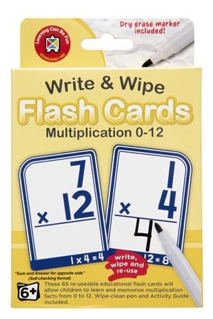 Write & Wipe Flash Cards - Multiplication