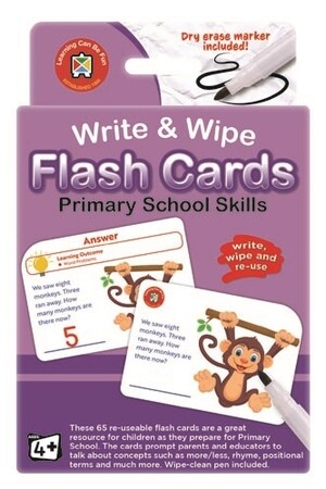 Write & Wipe Flash Cards - Primary School Skills Level 1 - 5-6 yr olds