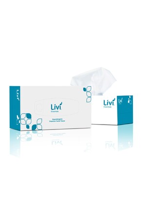 Livi Facial Tissue - Essentials Hypoallergenic 2-Ply (200 Sheets): Box 30