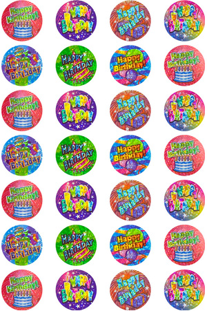 Birthday Laser Stickers