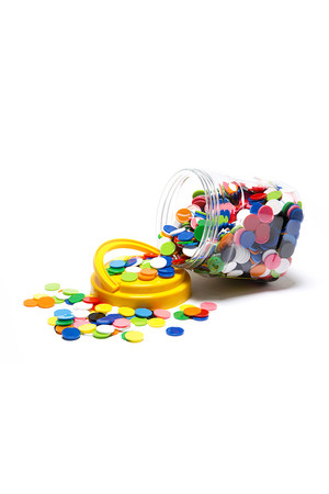 Small 10 Colour Counters - Jar of 1000