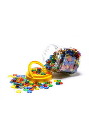 Small Transparent Counters - Jar of 1000