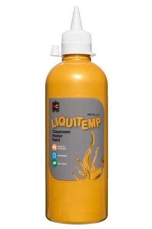Liquitemp Metallic Poster Paint 500mL - Gold