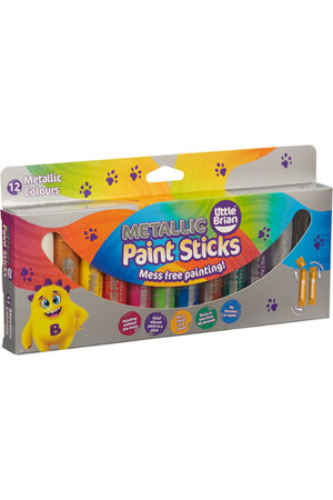 Little Brian Paint Sticks - Metallic (Pack of 12)