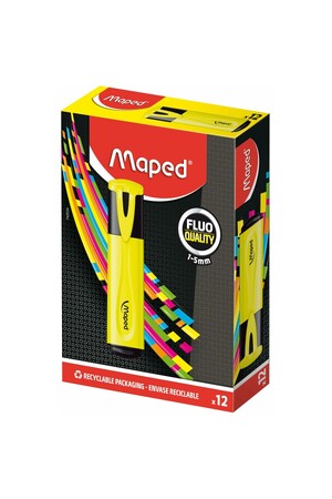 Highlighter Maped Yellow - 12 pk
