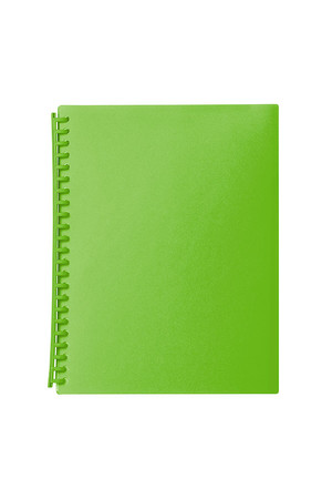 Marbig Display Book (A4) - 20 Pocket Refillable Translucent: Lime