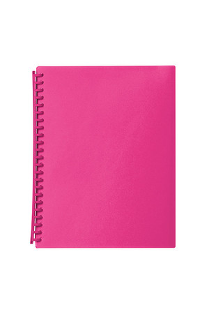 Marbig Display Book (A4) - 20 Pocket Refillable Translucent: Pink