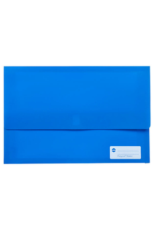 Marbig Document Wallet (Foolscap) - Polypick Translucent: Blue
