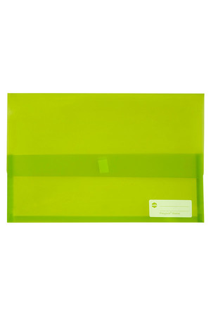 Marbig Document Wallet (Foolscap) - Polypick Translucent: Lime