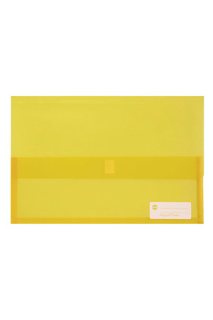 Marbig Document Wallet (Foolscap) - Polypick Translucent: Yellow