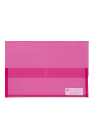 Marbig Document Wallet (Foolscap) - Polypick Translucent: Pink