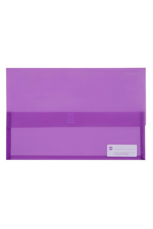 Marbig Document Wallet (Foolscap) - Polypick Translucent: Purple
