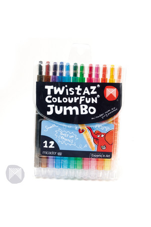 Micador Crayons - Twistaz Colourfun Jumbo: Pack of 12
