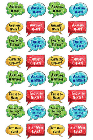 Bubble Words Reward Stickers