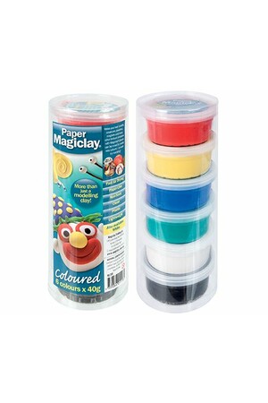 Paper Magiclay - 240g (Canister of 6): Assorted Colours