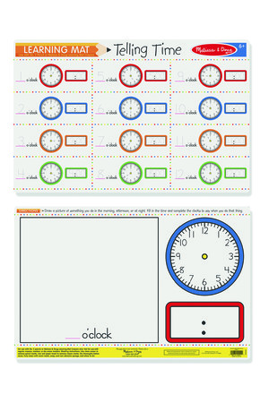 Colour-a-Mat - Telling Time