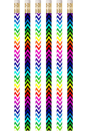 Chevron Colours Pencils - Pack of 10