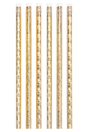 Gold Glitz Pencils - Pack of 10