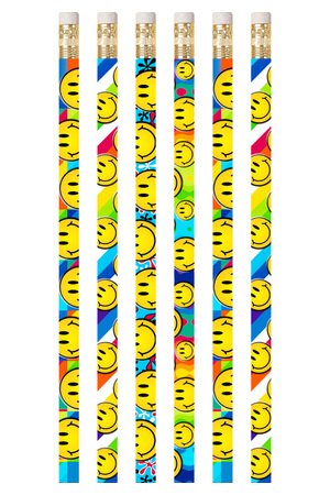 Smiley Face Glitz Pencils - Pack of 10