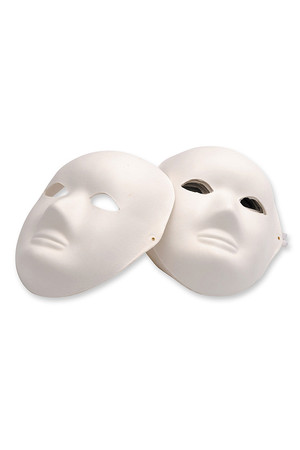 Full Mask Paper Mache - Pack of 24