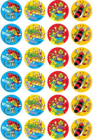 Sporty Bugs Merit Stickers