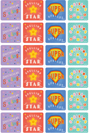 Spelling - Merit Stickers (Pack of 96)