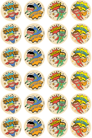Super Kid (Boy) - Merit Stickers (Pack of 96)