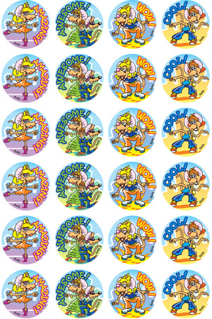 Dancing Mice Merit Stickers