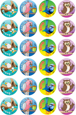 Clever Birds Merit Stickers