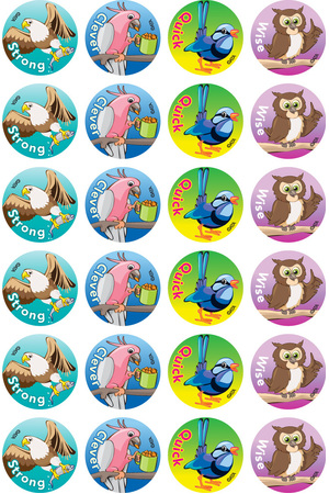 Clever Birds Merit Stickers