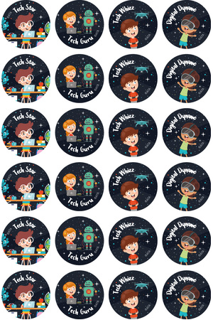 Computer Whizz - Merit Stickers (Pack of 96)