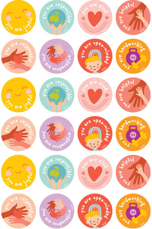 Character Values - Merit Stickers (Pack of 96)