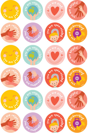 Character Values - Merit Stickers (Pack of 96)