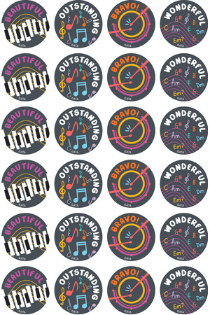 Music Maestros - Merit Stickers (Pack of 96)