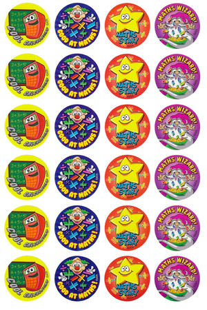 Maths Star Merit Stickers (Previous Design)