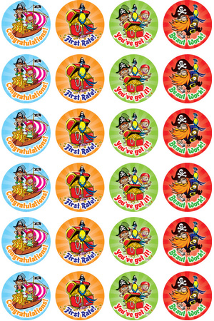 Pirates Merit Stickers