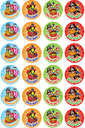 Pirates Merit Stickers