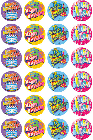 Happy Birthday Glitz Pencils - Pack of 10 - Australian Teaching Aids  (MP361) Educational Resources and Supplies - Teacher Superstore