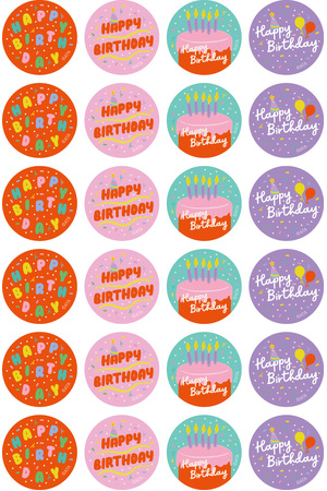 Birthday - Merit Stickers (Pack of 96)